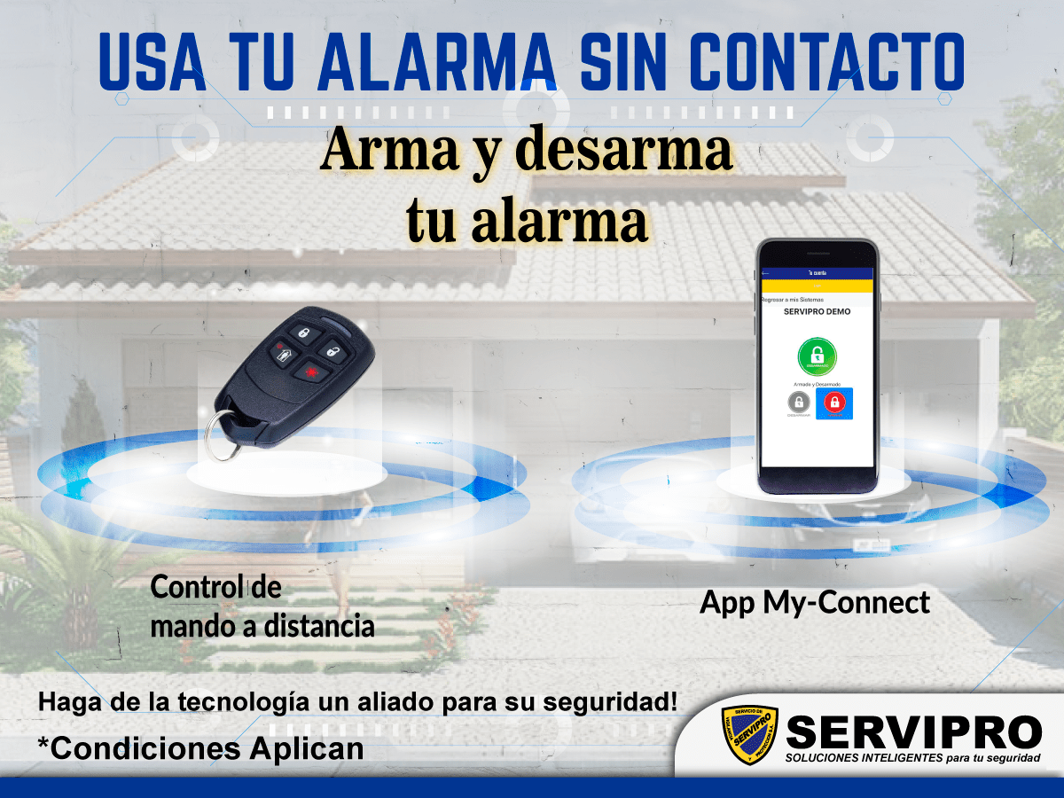 Use your alarm without direct contact
